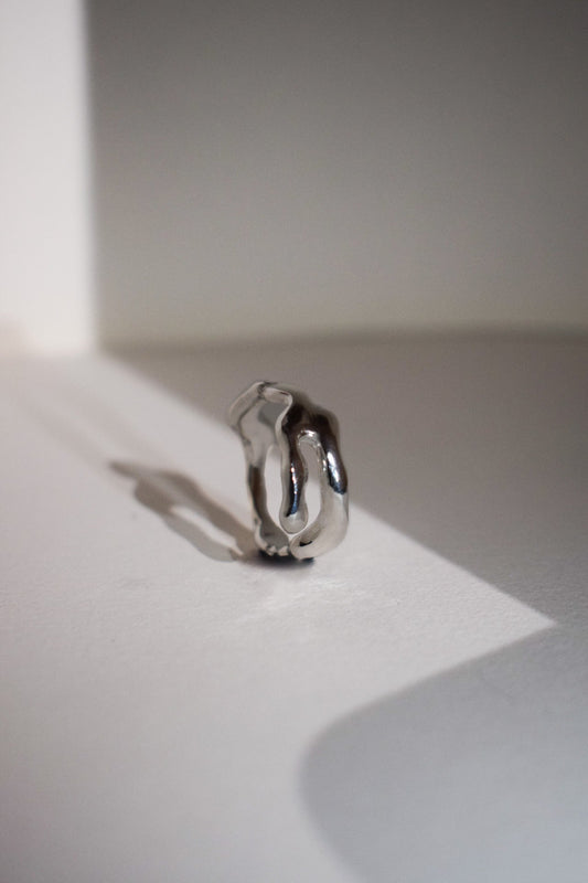 Drippy silver ring 1