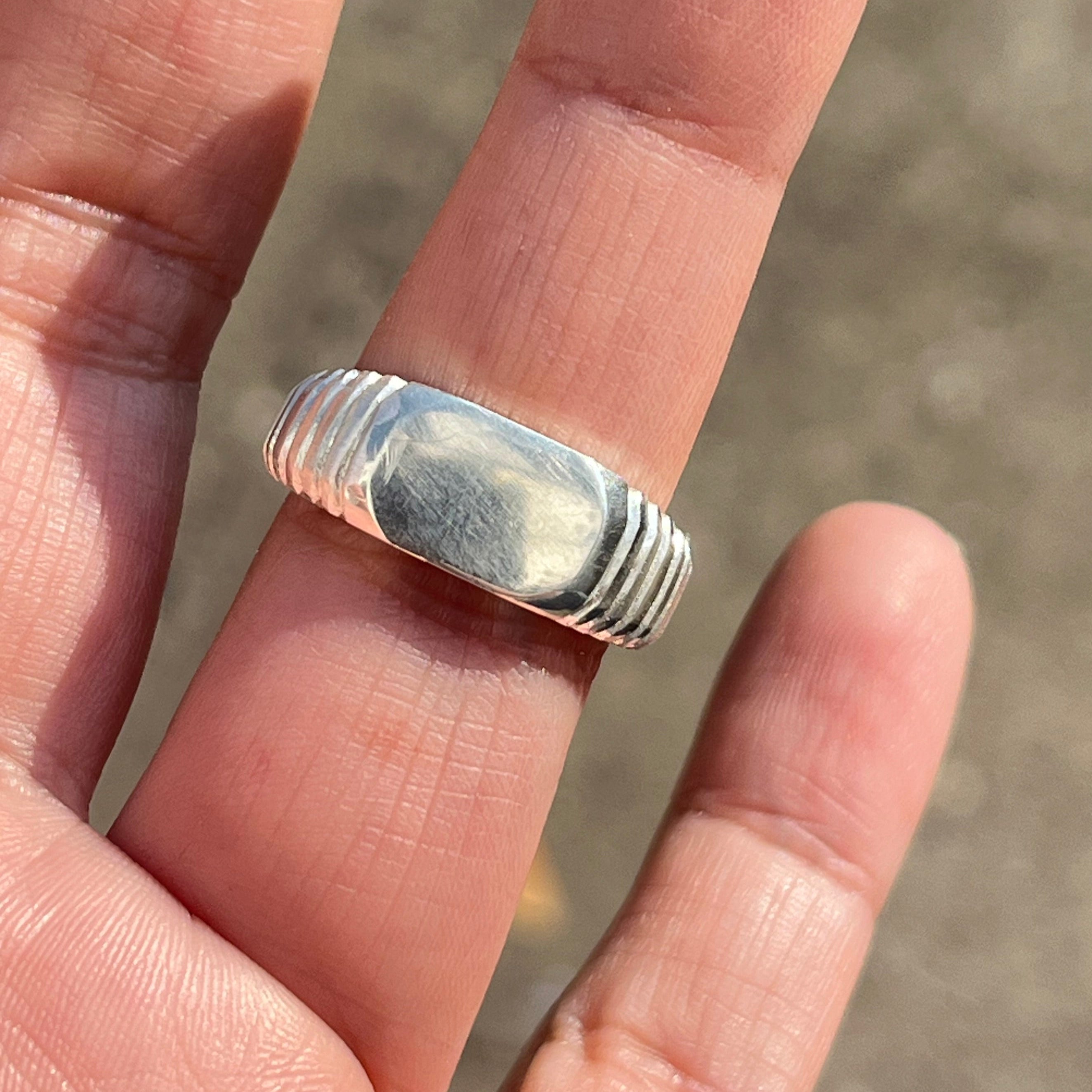 zilveren mannen ring 